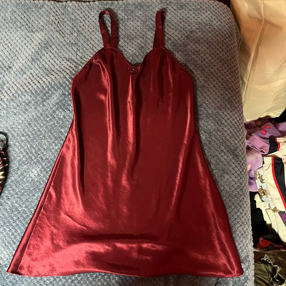 Vintage red slip on nightgown